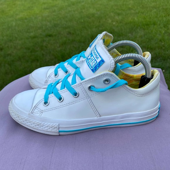 EUC Converse AS Madison Ox White/Lemon Haze Egg Sneaker US Youth Sz 2  656091C - Picture 3 of 9